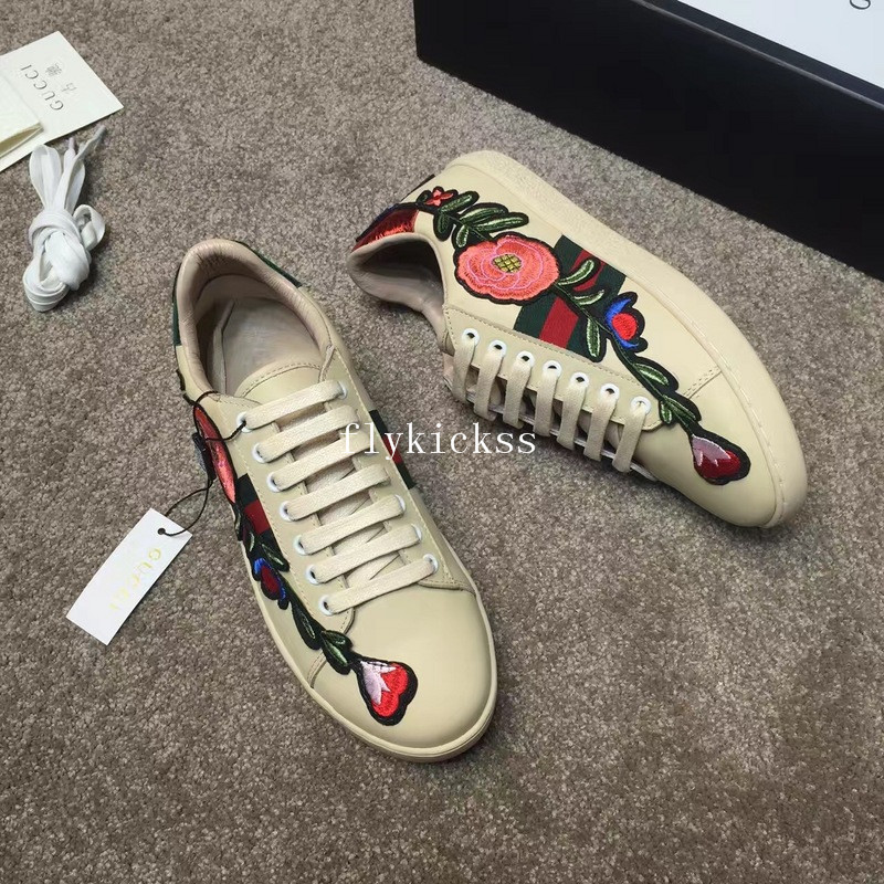 GC Ace Embroidered Sneaker Light Yellow Flower